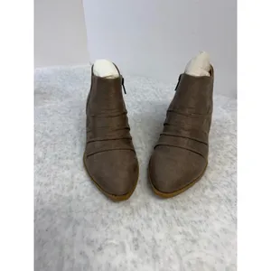 LifeStride Reba Doe Ecomicro Ruched Ankle Booties Taupe Brown Women 6‎ M NEW thumbnail 2