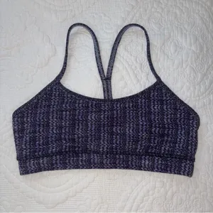 Lululemon Flow Y Sports Bra. Size: 6. Color: Ziggy Wee Purple. thumbnail 3