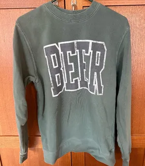 "BEER" Sweatshirt Green thumbnail 1