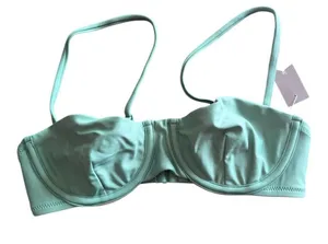 NWT J.Crew Underwire 90’s Green Bathing Suit Top thumbnail 2