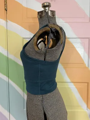 PrAna Becksa Ribbed Sports Bra Tank Teal Sz S 💛🍄 thumbnail 2
