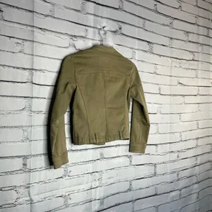 Zara BASIC Tan Cargo Utility Jacket XS Full Zip Asymmetrical Y2K Streetwear thumbnail 11