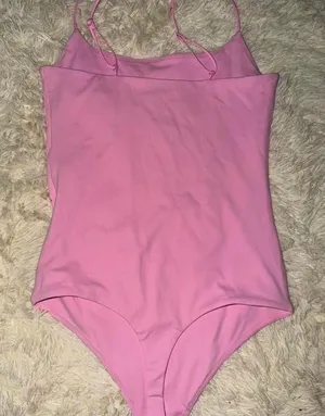 Nuuds Bodysuit Size XS NWOT Bubble Gum‎ Pink thumbnail 1