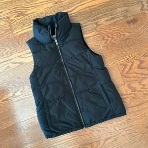 Old Navy Fleece Lined Waist Length High Neck Vest Size Small Gorpcore Full Zip thumbnail 3