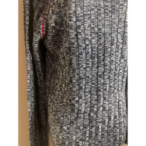 J.Crew Womens‎ XL Blue Marled 100% Merino Wool Wide Rib Mockneck Sweater Raglan thumbnail 7