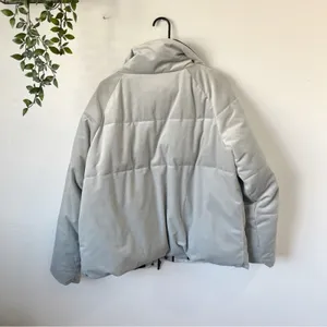 Zella Velvet Puffer Jacket Sz L thumbnail 3