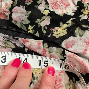 Reformation Plunging Floral Mini Dress Pink Roses thumbnail 9