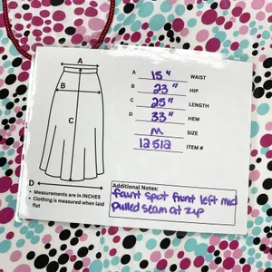 Lapis Womens Polka Dot A Line Skirt Medium USA Made Y2K Retro Festival Fun Artsy thumbnail 10
