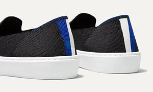 Rothy’s The Original Slip On Sneaker in Black Solid thumbnail 1