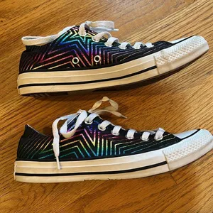 Converse Chuck Taylor All Star Ox "All Of the Stars" Women Shoes Black-White- 7M thumbnail 2