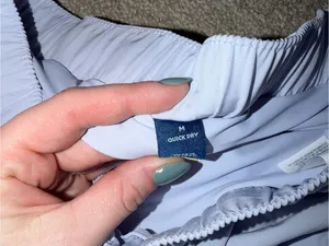 Old Navy Light Lavender Athletic Skort with Elastic Waist thumbnail 3