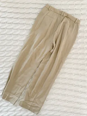 J. Crew High-Waist Wide-Leg Pants in Khaki thumbnail 3