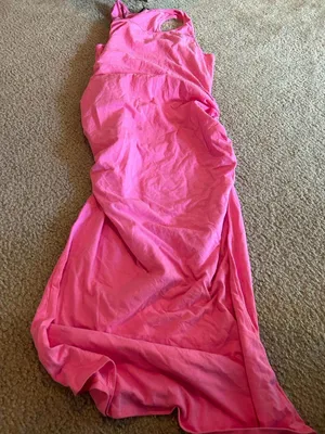 Long woman dress Size Xl No Sleeve Pink thumbnail 1