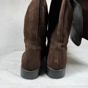 KMB Dark Brown Leather Suede Over The Knee Boots Made in Spain‎ EU 38 US 7.5-8 thumbnail 5