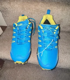 OUTJET Waterproof Hiking Shoes Blue Yellow Size 8 thumbnail 1