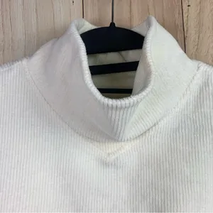 Madewell White Cowl Turtleneck Ribbed‎ Sweater thumbnail 3