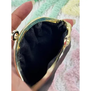 Vintage Buxton Leather Coin Purse &‎ Tooled Floral Kiss Lock Pouch Set Black thumbnail 3