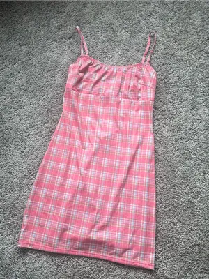 Sugar Thrillz Pink Plaid Mini Dress thumbnail 2