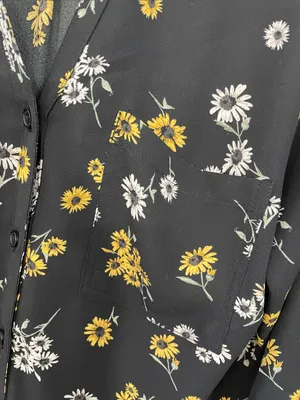Maurices Floral Chiffon Utility Blouse thumbnail 2