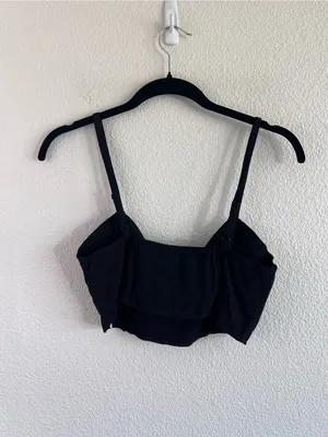 Intimately Free People All Mine Bralette Front Knot Tie Black thumbnail 4