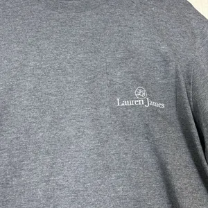 Lauren James Womens Long Sleeve T-Shirt Sz M Gray Sweet Defense‎ Football Season thumbnail 5