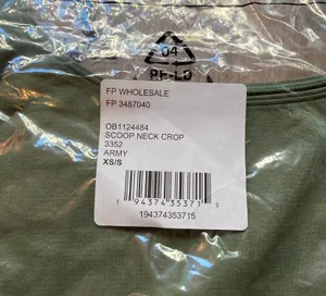 Free People Scoop Neck Crop in Army Green Size XS/S NWOT thumbnail 4