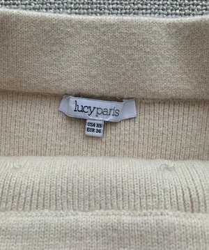cream knit skirt thumbnail 2