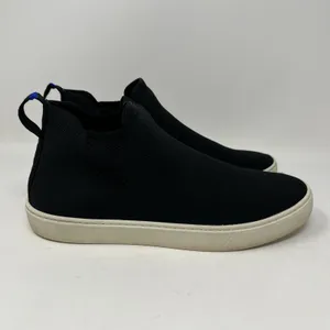 Rothy's Chelsea Sneakers Womens Size 10.5 Black Knit Pull On Shoes Boots Booties thumbnail 2