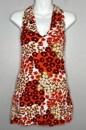 HER PONY Mini Dress Womens Size 2 Festival Retro Boho Coachella Hippie Nostalgia thumbnail 1
