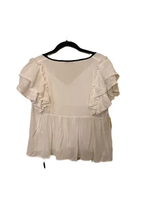Zara White Ruffle Sleeves Bohemian Blouse thumbnail 4