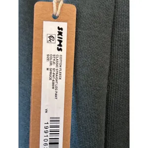 Skims Cotton Fleece Classic Straight Leg Sweatpants - Spruce, Size M NWT thumbnail 8