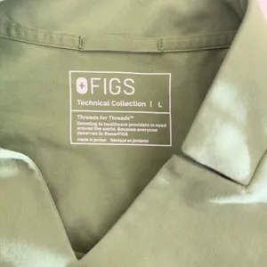 436 | FIGS Technical‎ Collection Womens L Notched V-Neck Scrub Top Moss Green thumbnail 5