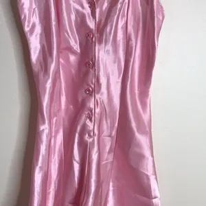 vtg Cacique 90s ladies pink button up‎ nightie babydoll romper size small sexy thumbnail 2