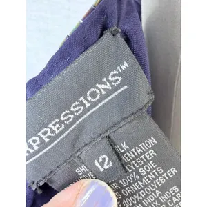 Vintage Expressions Silk Sequin Mini Dress Iridescent Blue Party Dress 12‎ thumbnail 5