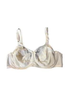 Full Coverage Bali Nude Bra Womens 38C Used Lace Mesh Underwire 0180 thumbnail 4