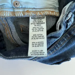 Good American Women's‎ Good Legs Distressed Raw Hem Blue Jeans thumbnail 6