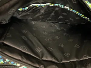 Vera Bradley Rainforest Geometric Multicolor Duffel Bag with Brown Straps thumbnail 15