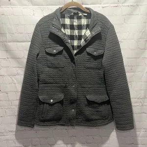 L. L. Bean Women's Quilted Gray Utility Lightweight‎ Jacket Size Medium thumbnail 1