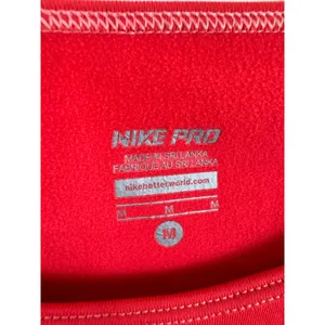 Nike Pro Womens Red Long Sleeve Performance Base Layer Top Thumbholes Medium thumbnail 5