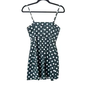 URBAN OUTFITTERS Kimchi Blue Rae‎ Poplin Polka Dot Mini Dress Green Small thumbnail 3