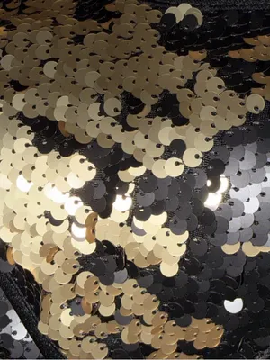 Sugarlips Rversible Sequin Crop Top Black Gold Rave Club Party Night Out thumbnail 2