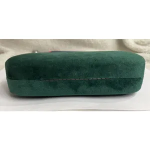 New Gucci Teal Green Velvet Large Case Eyeglasses Sunglasses Case thumbnail 4