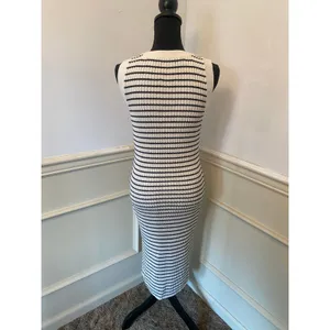 Abercrombie & Fitch Limited Edition Sleeveless Ribbed Striped Sweater Dress Knit thumbnail 3