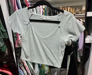 Z Supply Harbor Gray Cropped Tee thumbnail 1