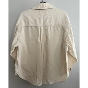 Free People We Are Free Made For Sun Linen Shirt Wet‎ Plaster Women's Size Small thumbnail 2