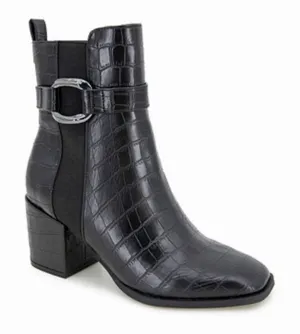 Kenneth Cole Reaction Size-7.5M Womens Emerson‎ -Black Croco Boot thumbnail 1