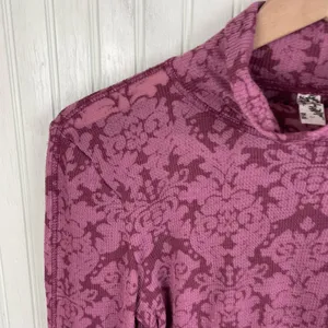 Intimately Free People You And I Long Sleeve Mock Neck Top Size Small Mauve Pink thumbnail 4
