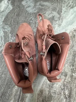 Vince Camuto Leather Suede Lace-Up Ankle Boots Gaviana Dermy Pink Sz 8.5 thumbnail 9