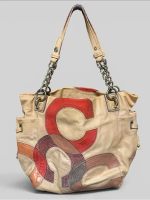COACH Peyton Inlaid Mosaic Appliqué Tote in Multi Melon Limited Edition RARE Y2K thumbnail 2