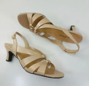 Easy Street Beige Strappy Heels thumbnail 8